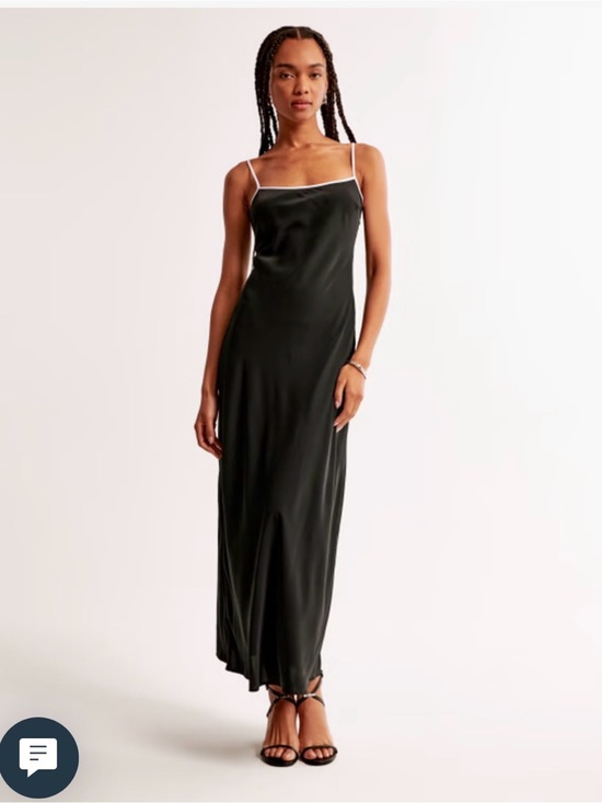 Abercrombie & Fitch Dresses & Skirts - Abercrombie & Fitch Black Slip Maxi Dress with White Trim Small NWT